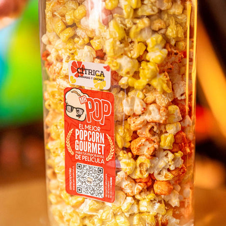 Bolsa de palomitas de maíz gourmet sabor Cítrica (naranja y limón) de Mr Pop, 1,5 L