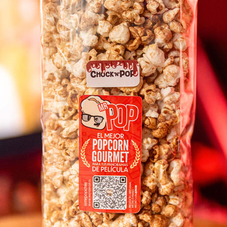 Bolsa de palomitas de maíz gourmet sabor Chock'n'Pop (caramelo de chocolate) de Mr Pop, 1,5 L
