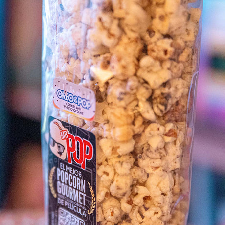 Bolsa de palomitas de maíz gourmet premium sabor Cookies and Pop (chocolate blanco y galletas) de Mr Pop, 800 cc