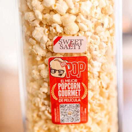 Bolsa de palomitas de maíz gourmet sabor Sweet and Salty (dulce y salada) de Mr Pop, 1,5 L